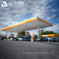 Prefab Space Frame Construction Cost Steel Gas Station Roof Canopy